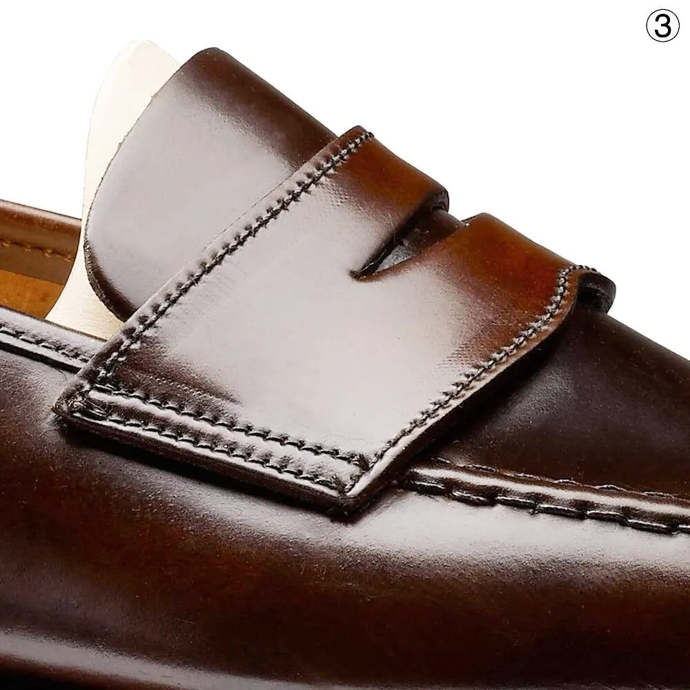 6CM/2.36 Inches CMR CHAMARIPA CMR CHAMARIPA Men's Dark Brown Cordovan Penny Loafers
