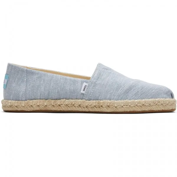 ALPARGATA ROPE Ladies Slip-On Canvas Espadrilles Light Blue
