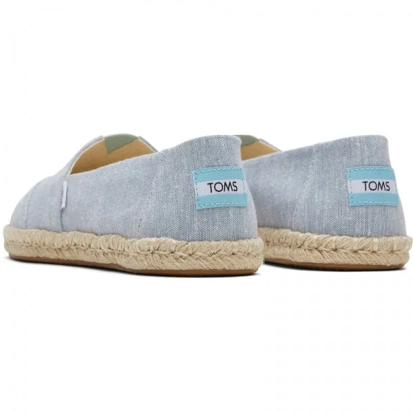 ALPARGATA ROPE Ladies Slip-On Canvas Espadrilles Light Blue