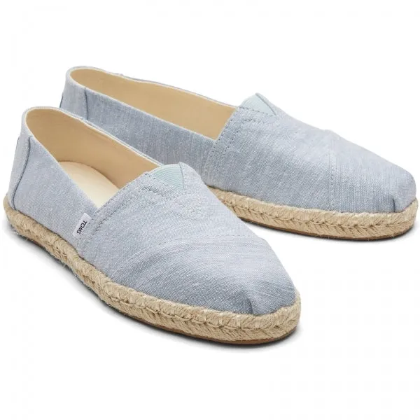 ALPARGATA ROPE Ladies Slip-On Canvas Espadrilles Light Blue