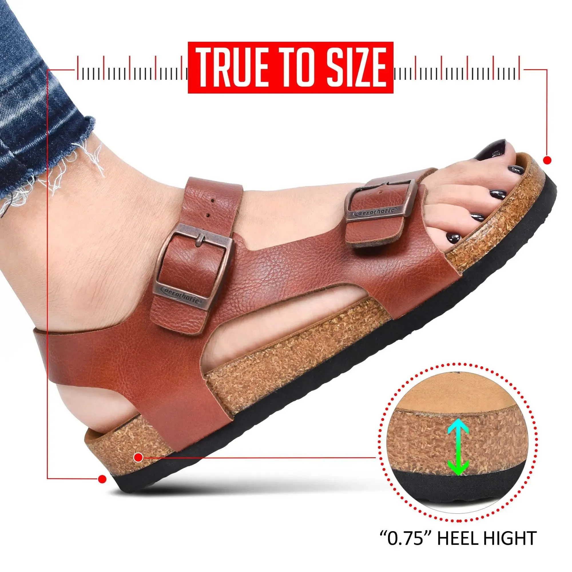 Amulet Women's Supportive Slingback Sandals for All-Day Comfort