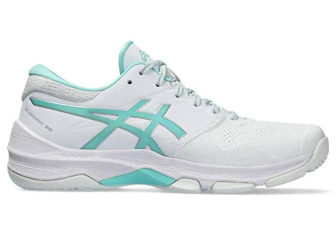 Asics Womens Gel Netburner 20 (D) Bio - White/Illuminate Mint