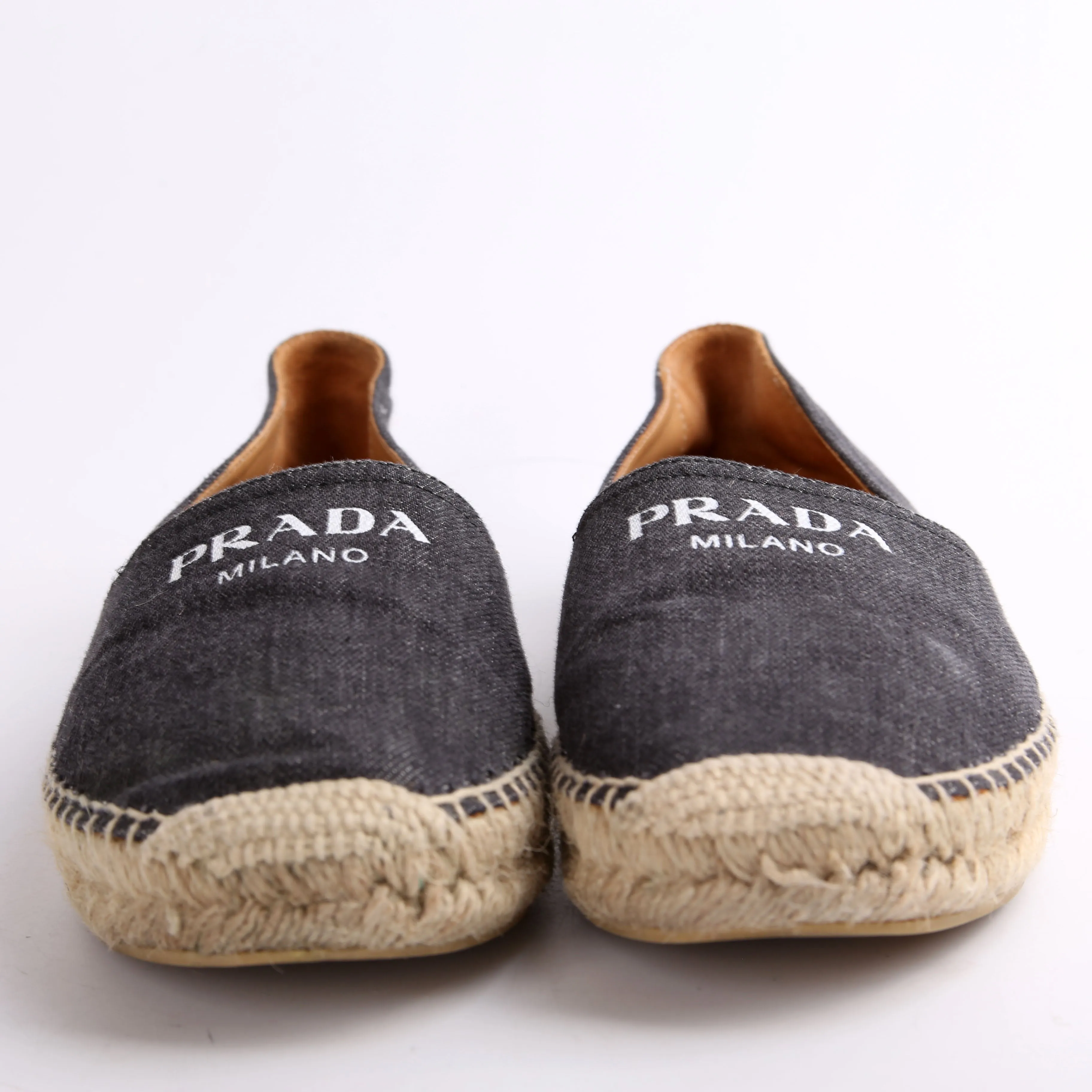 Black Denim Logo Espadrilles Size 37