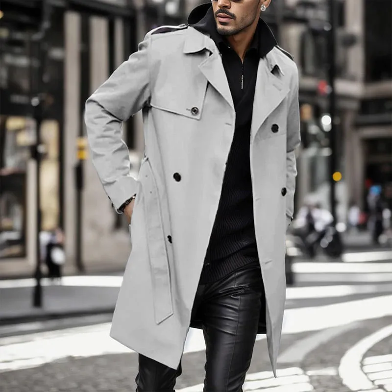 💥Black Friday Sales - 50% OFF💥Men's Lapel Double Breasted Coats with Pockets
