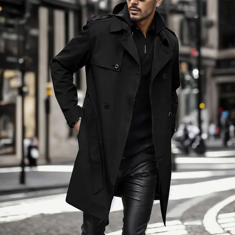 💥Black Friday Sales - 50% OFF💥Men's Lapel Double Breasted Coats with Pockets