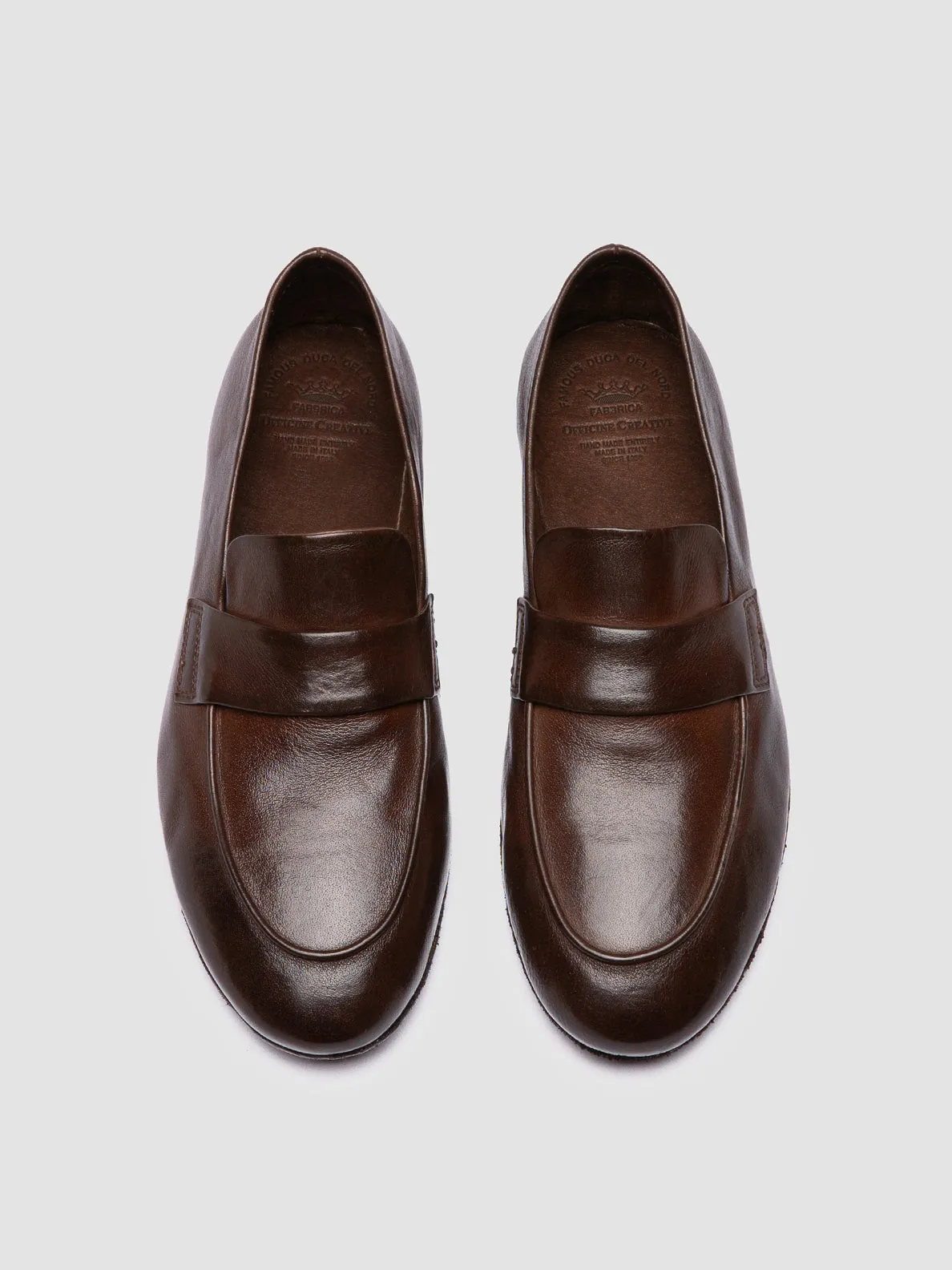 BLAIR DD 001 -Dark Brown Leather Penny Loafers