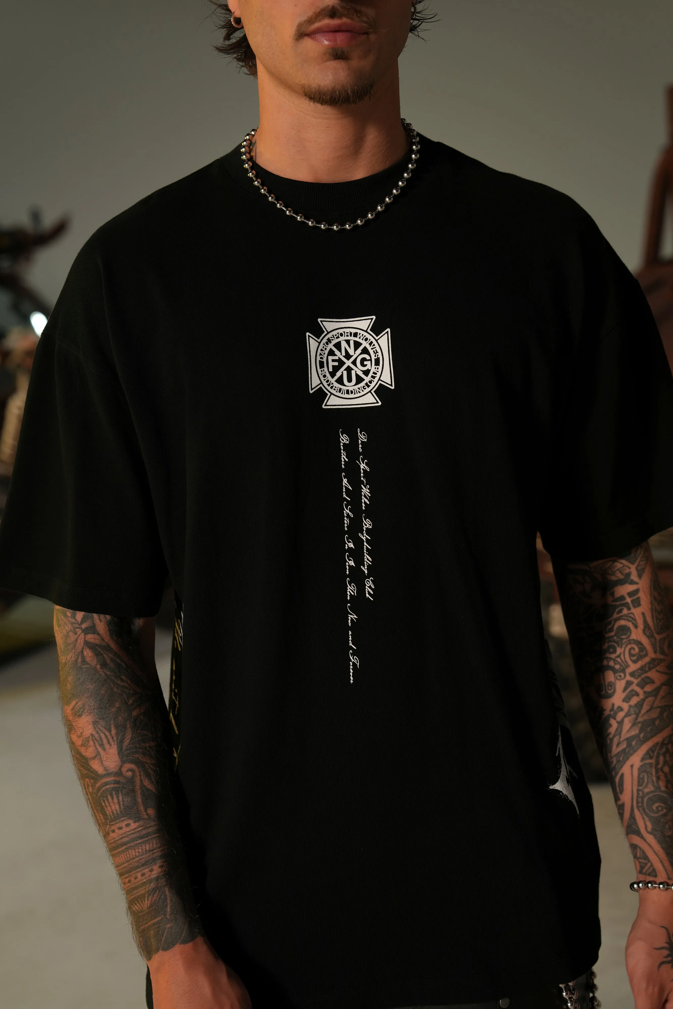 Born Warrior "Side By Side" Series Premium Tee in Black