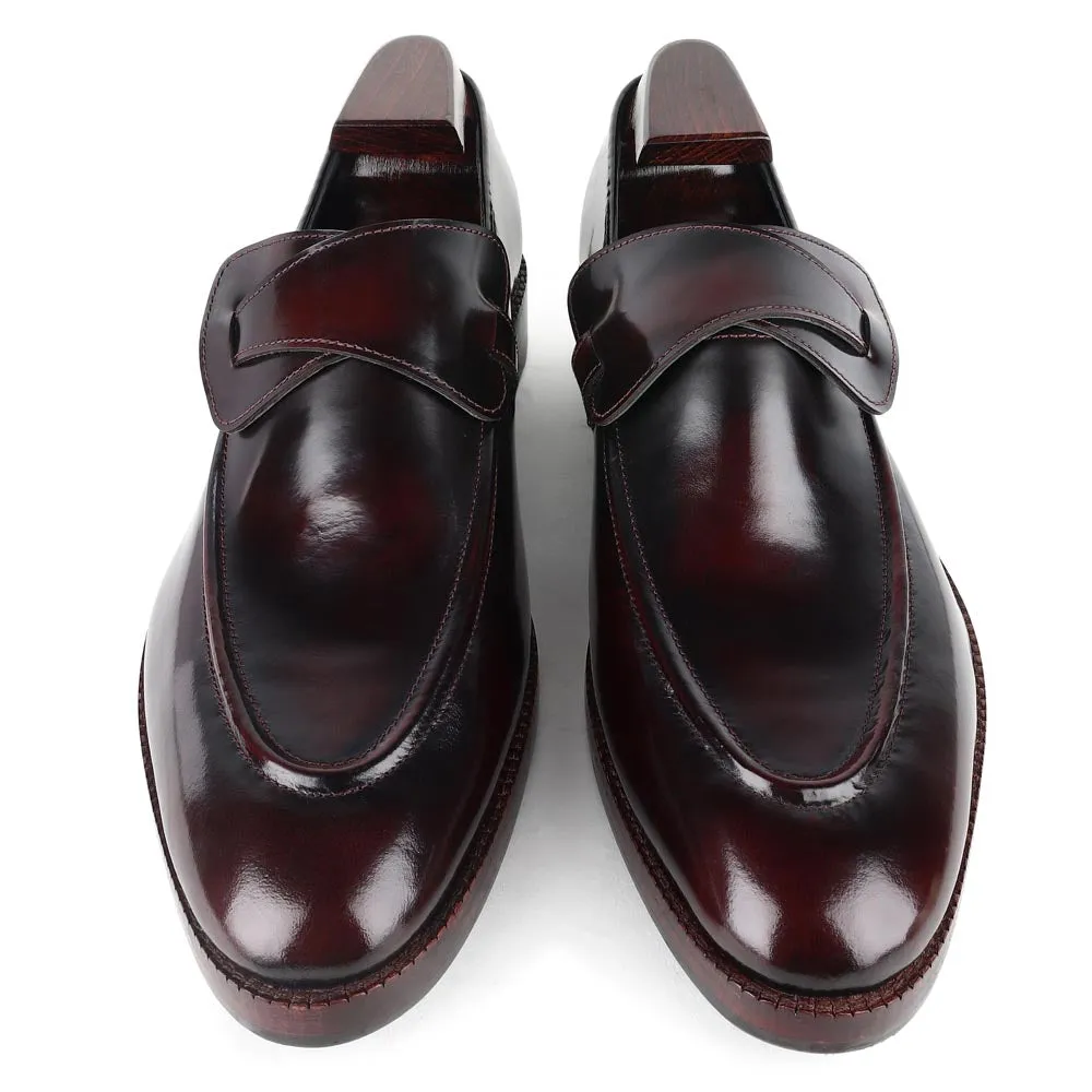 Brushed Burgundy Butterfly Classic Loafers