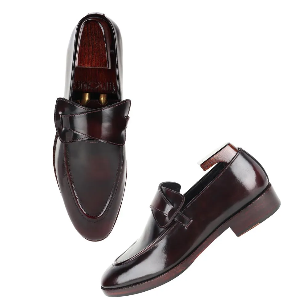 Brushed Burgundy Butterfly Classic Loafers