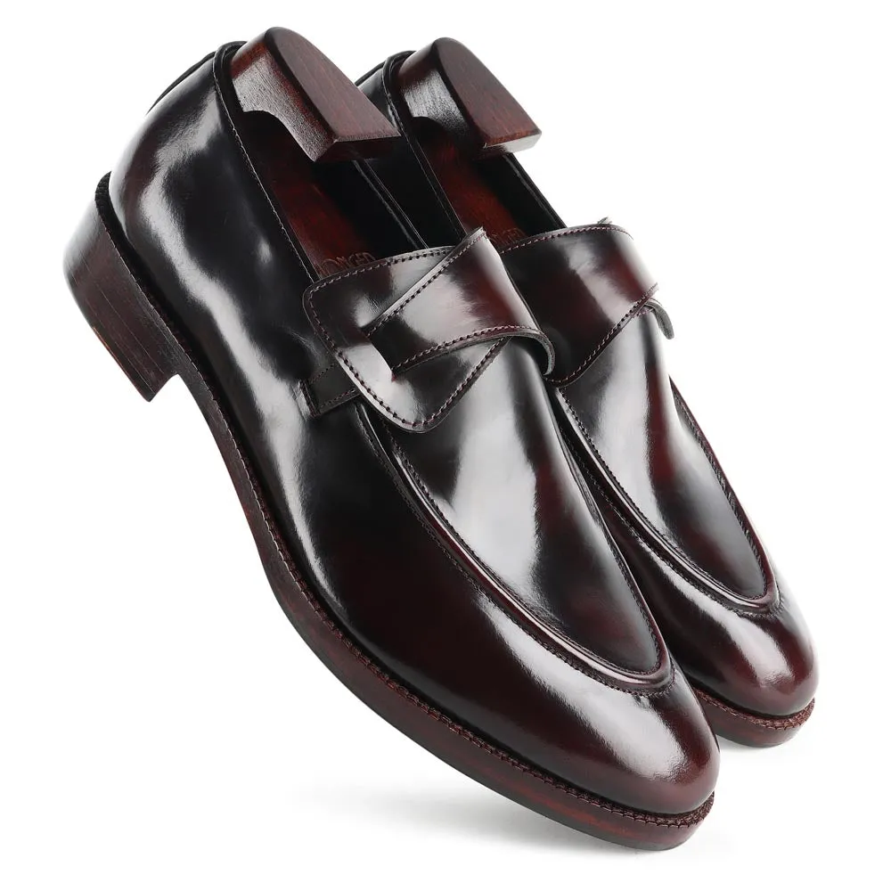 Brushed Burgundy Butterfly Classic Loafers