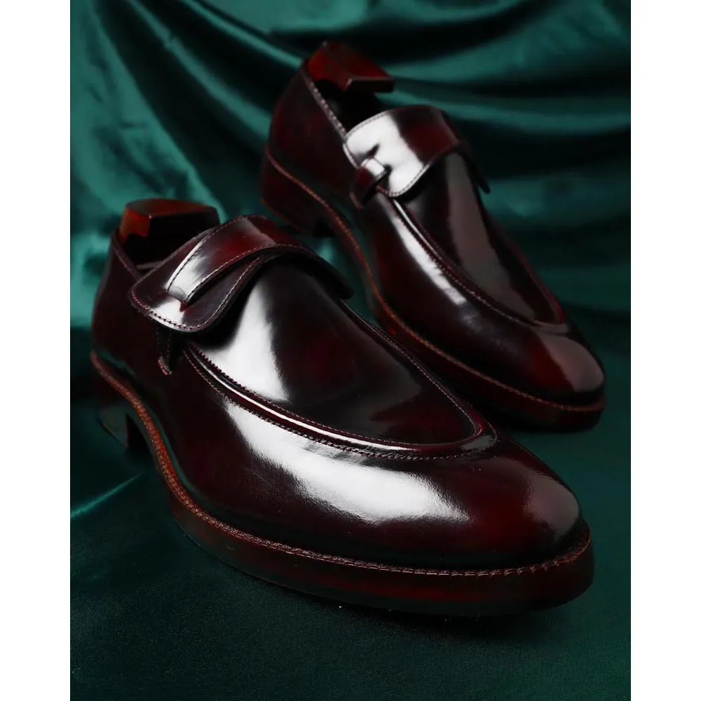 Brushed Burgundy Butterfly Classic Loafers