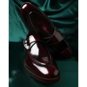 Brushed Burgundy Butterfly Classic Loafers