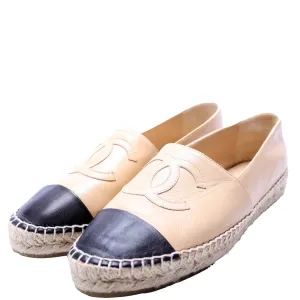 CC Logo Espadrilles Size 40 Nude