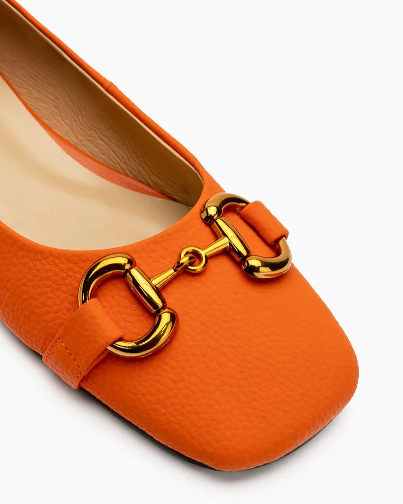 Classic Metal Decor Lychee Pattern Leisure Loafers