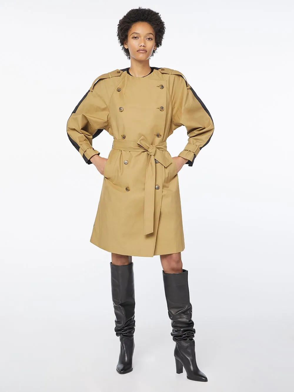 Colorblocked Trench Cargo Multi coat jacket
