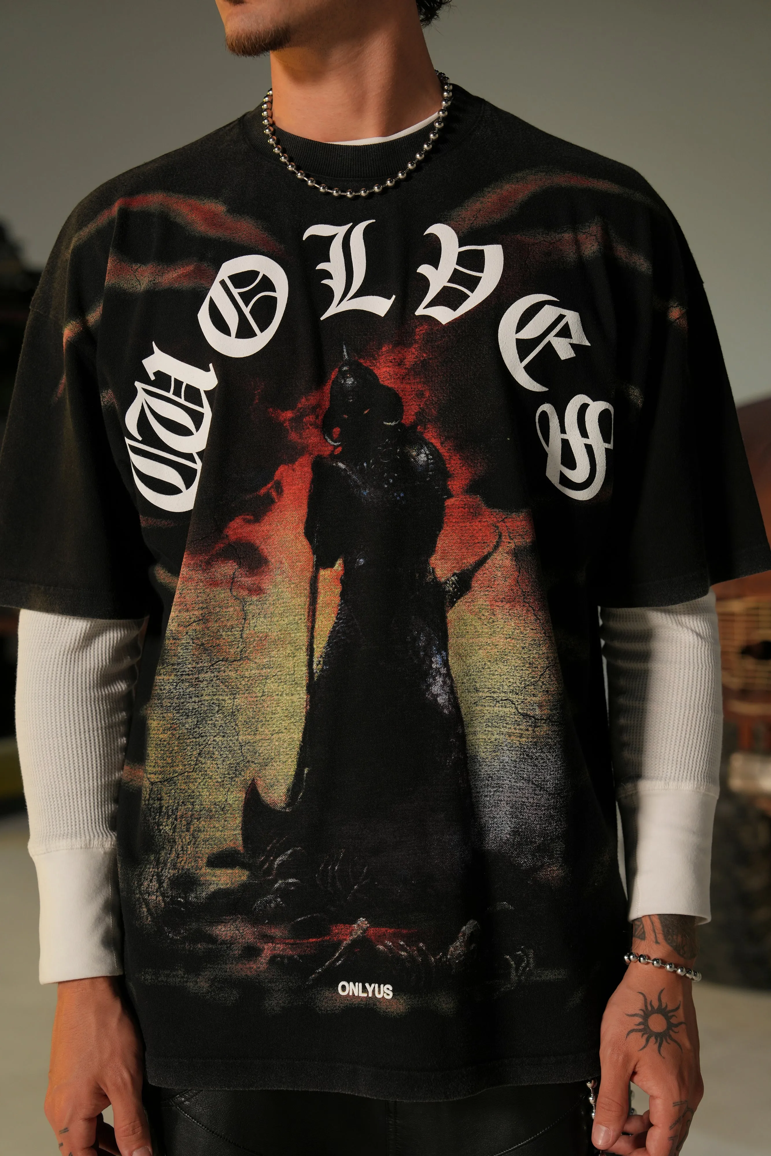 Conquer "Premium" Oversized Tee in Black