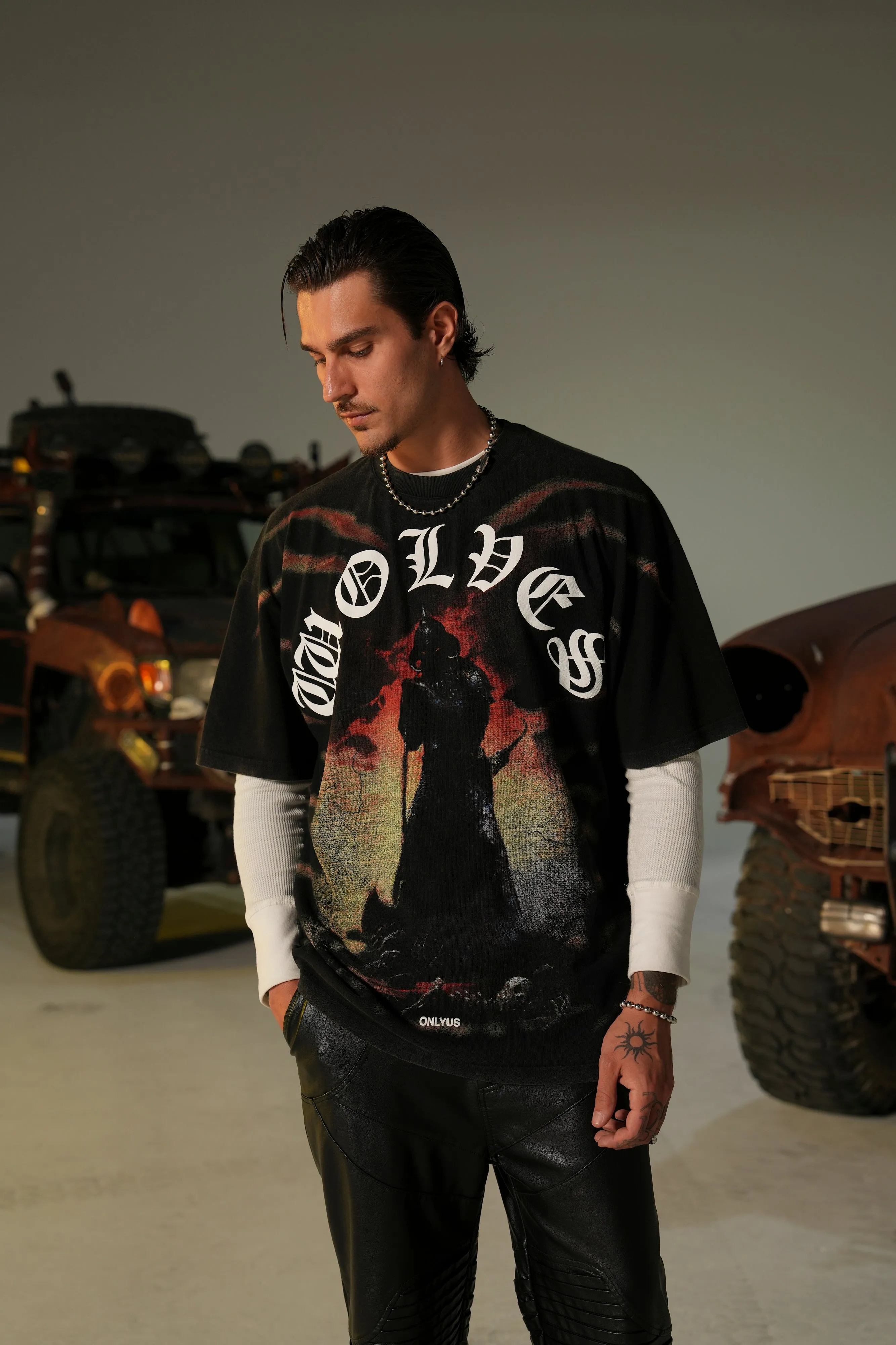 Conquer "Premium" Oversized Tee in Black