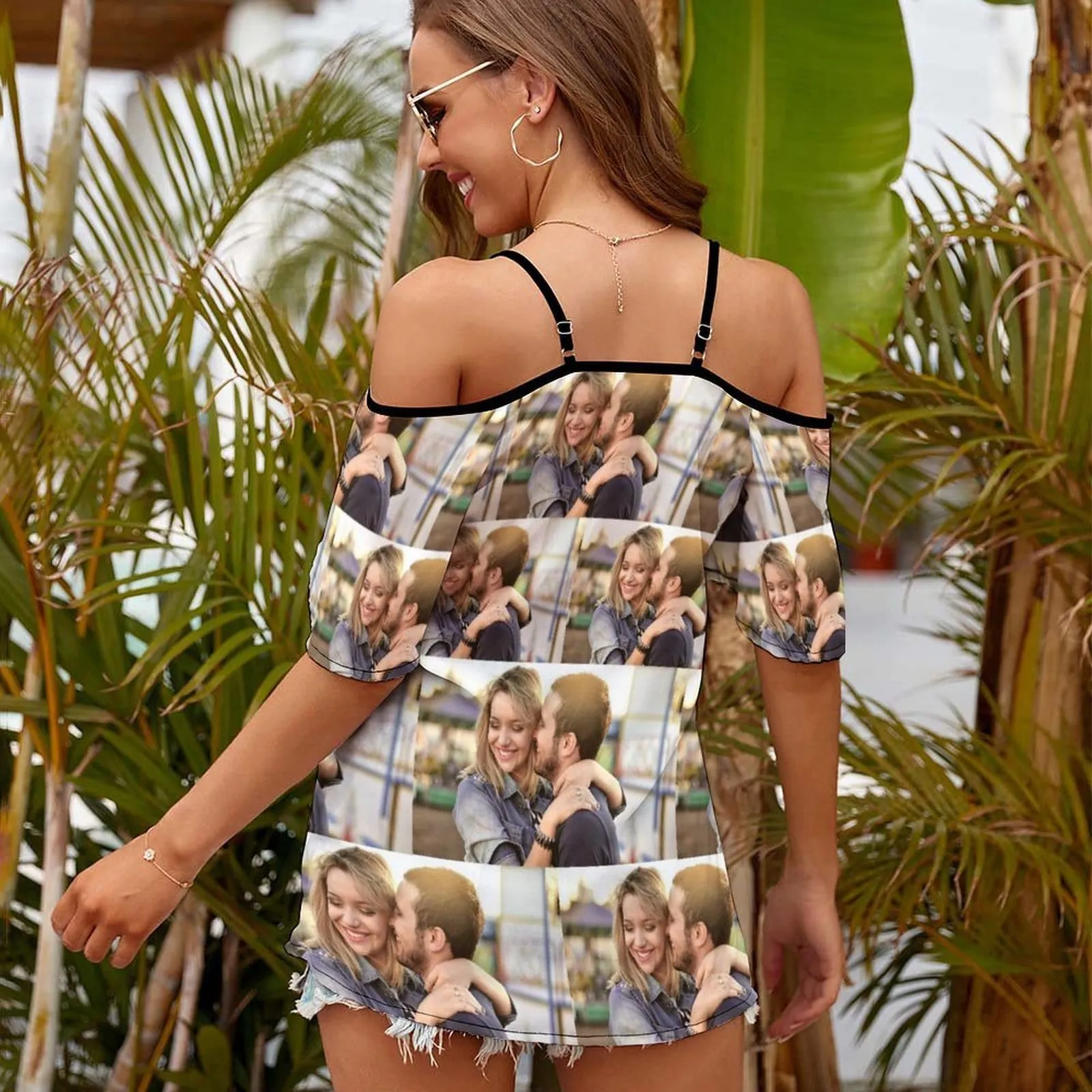 Custom Photo Commemorate Our Love Women's Suspender Top