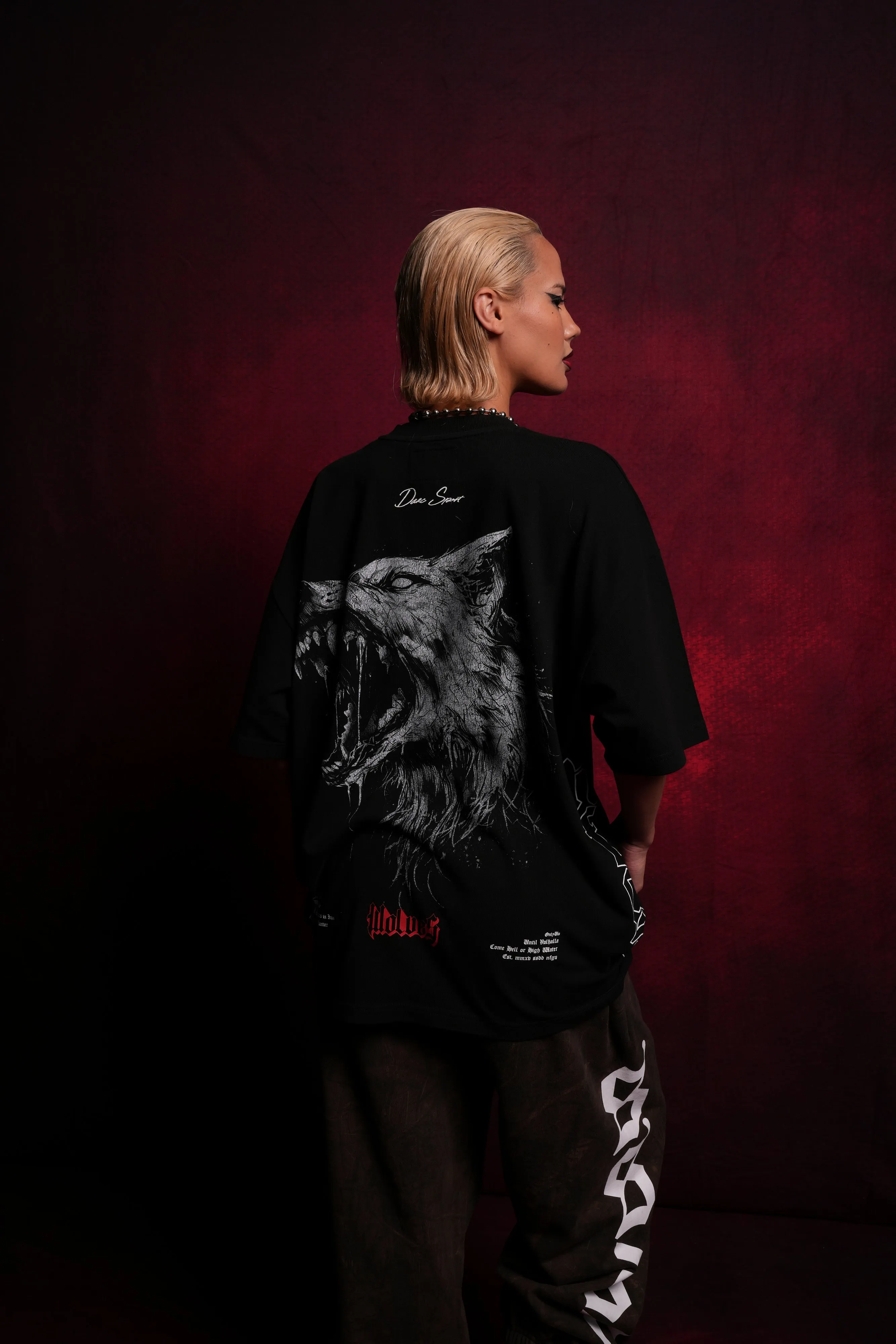 Darc Fenrir "Side By Side" Oversized Tee in Black