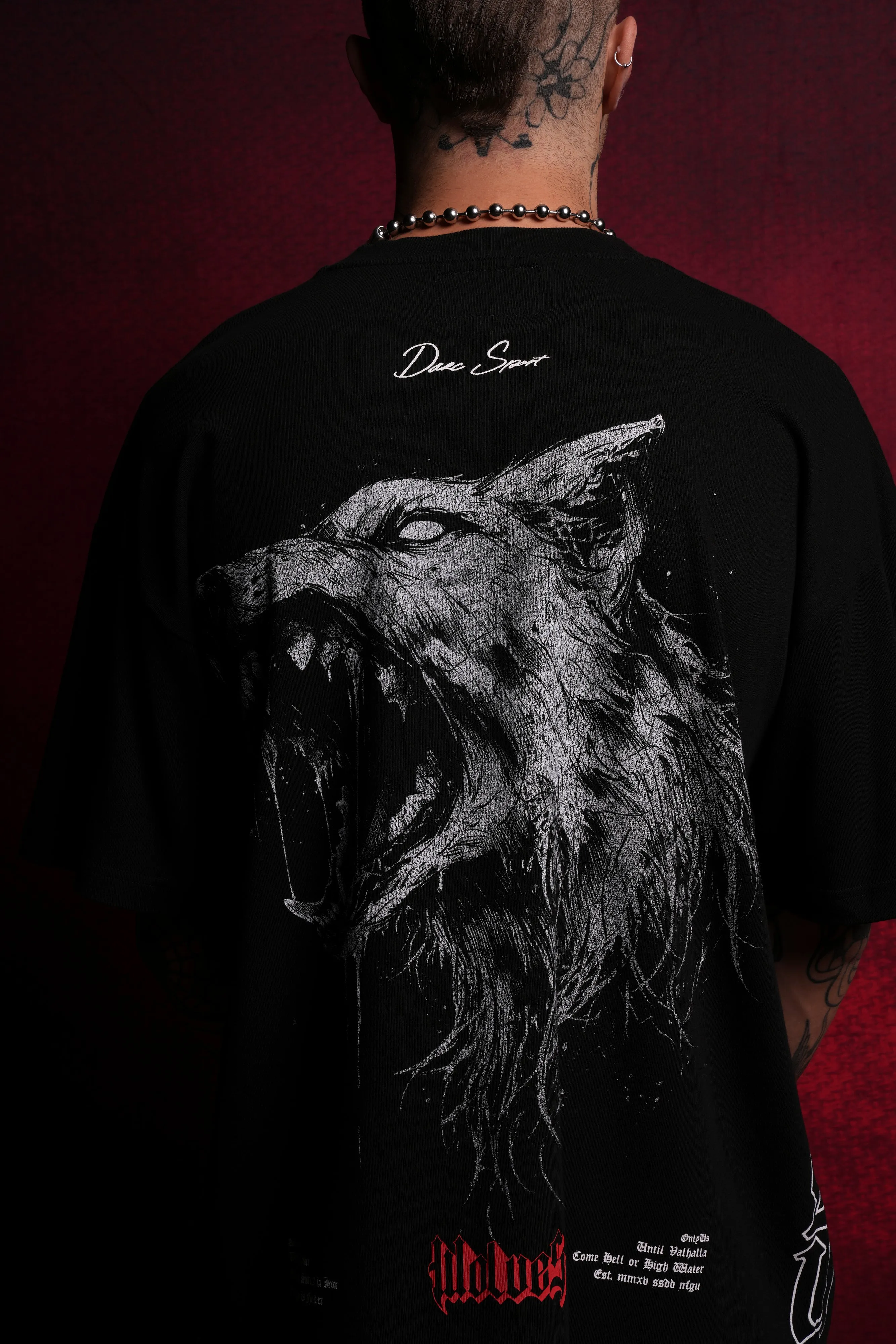 Darc Fenrir "Side By Side" Oversized Tee in Black