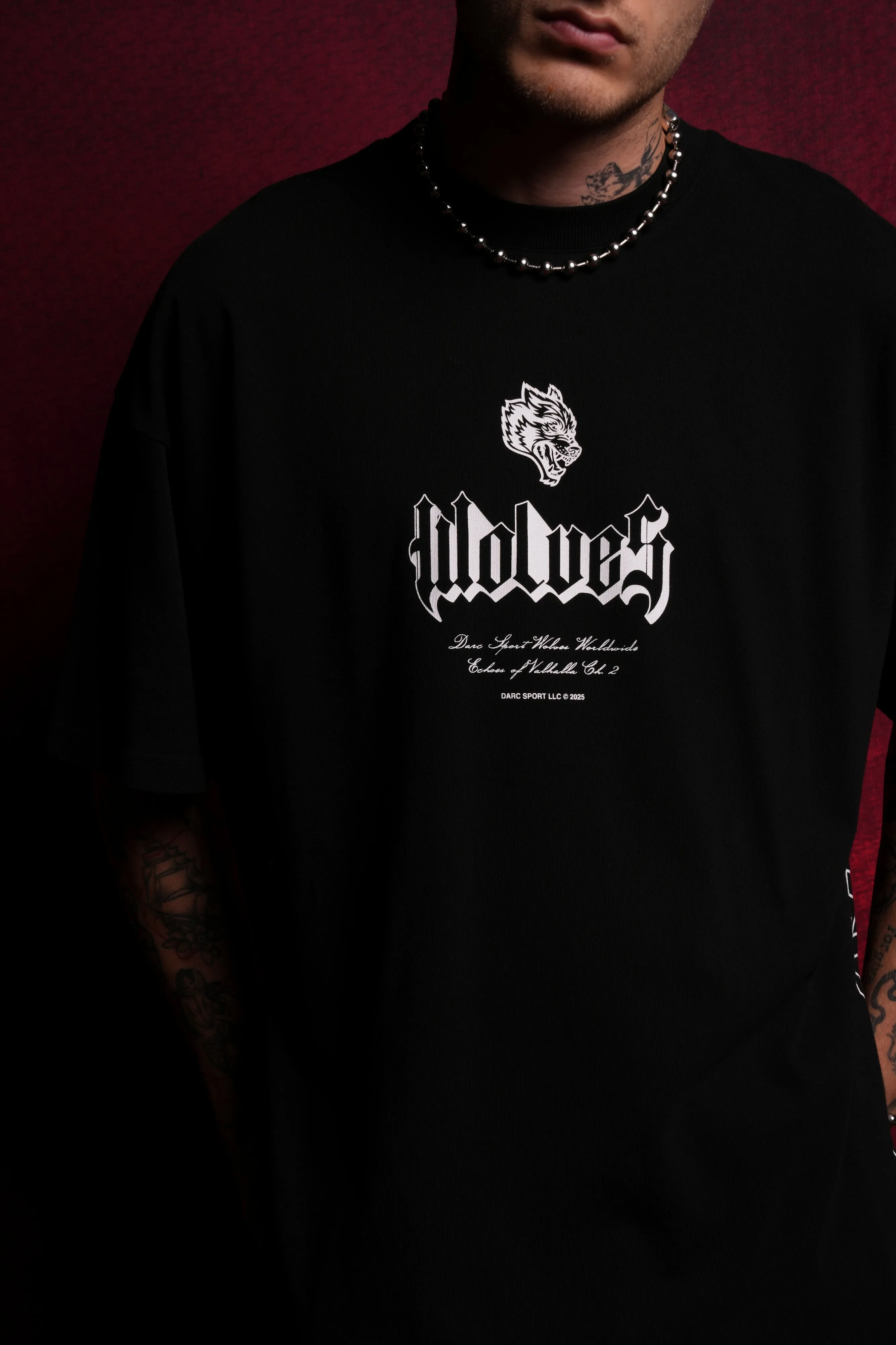 Darc Fenrir "Side By Side" Oversized Tee in Black