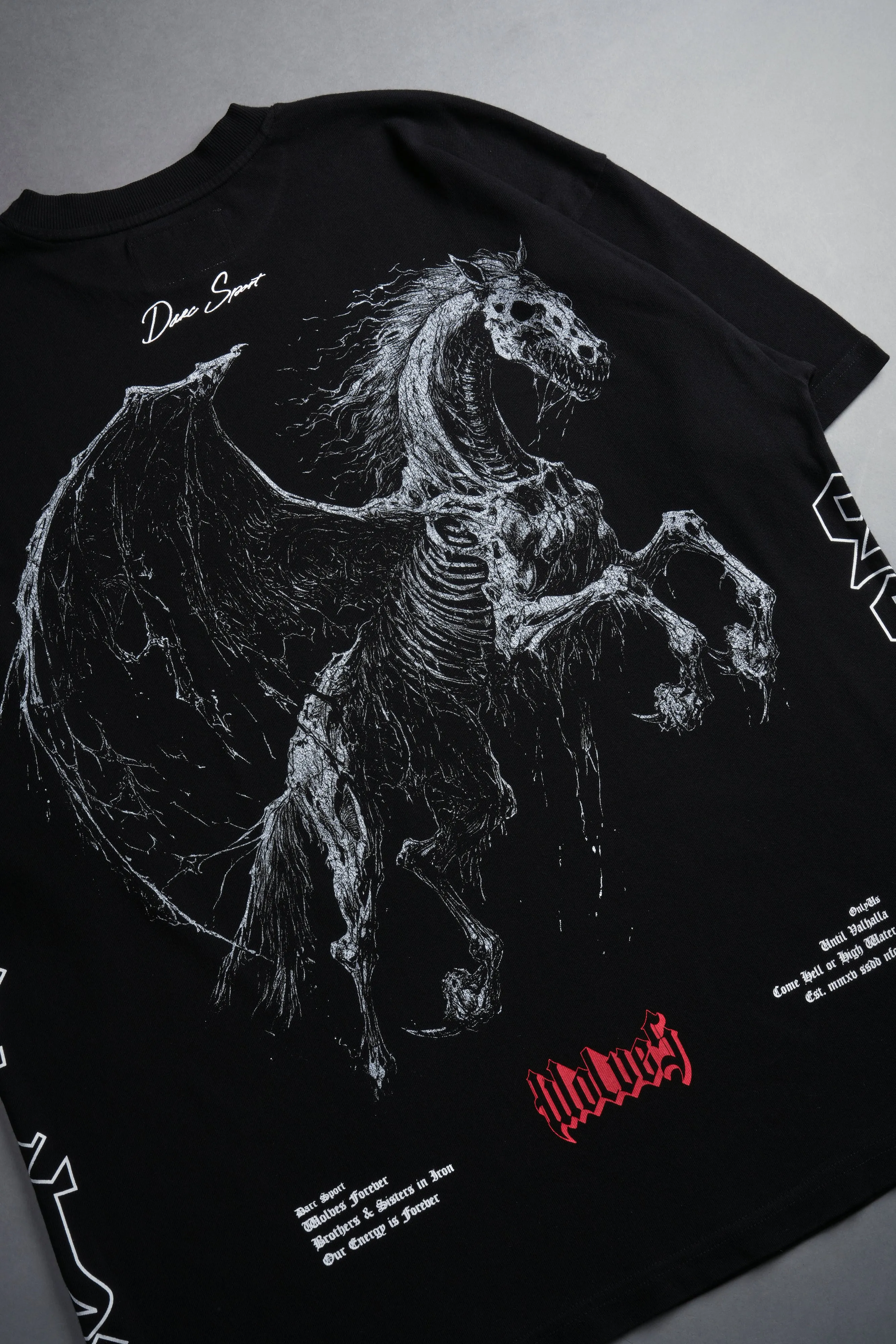 Darc Pegasus "Side By Side" Oversized Tee in Black