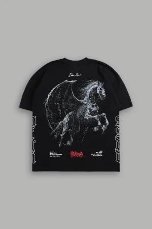 Darc Pegasus "Side By Side" Oversized Tee in Black