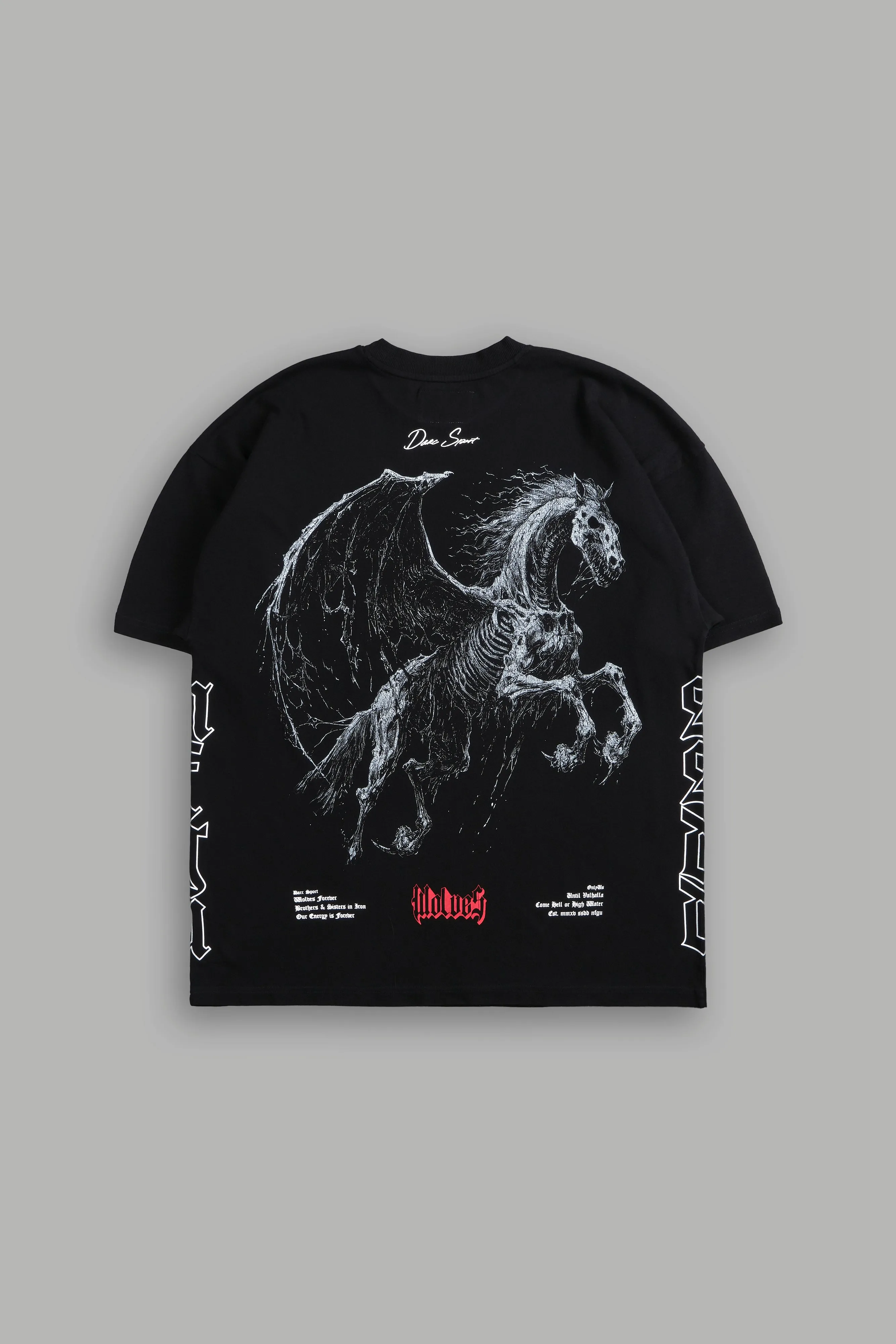 Darc Pegasus "Side By Side" Oversized Tee in Black