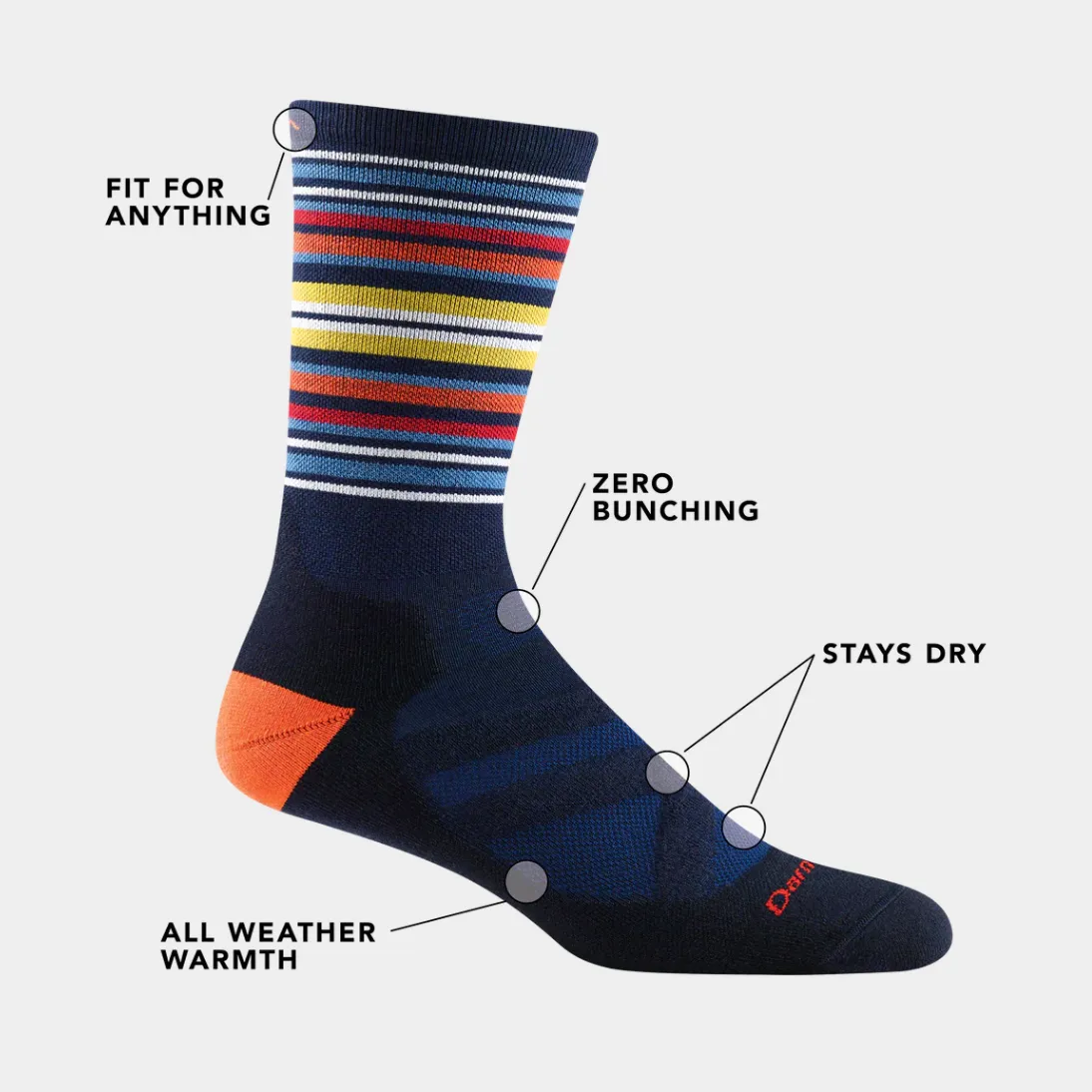 Darn Tough Men's Oslo Nordic Boot Lightweight Socks