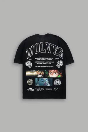 Don't Give Up "Premium" Oversized Tee in Black