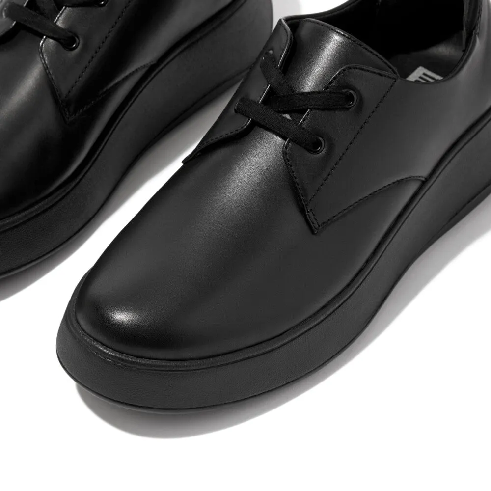 F-MODE Leather Flatform Lace-Up Derbies