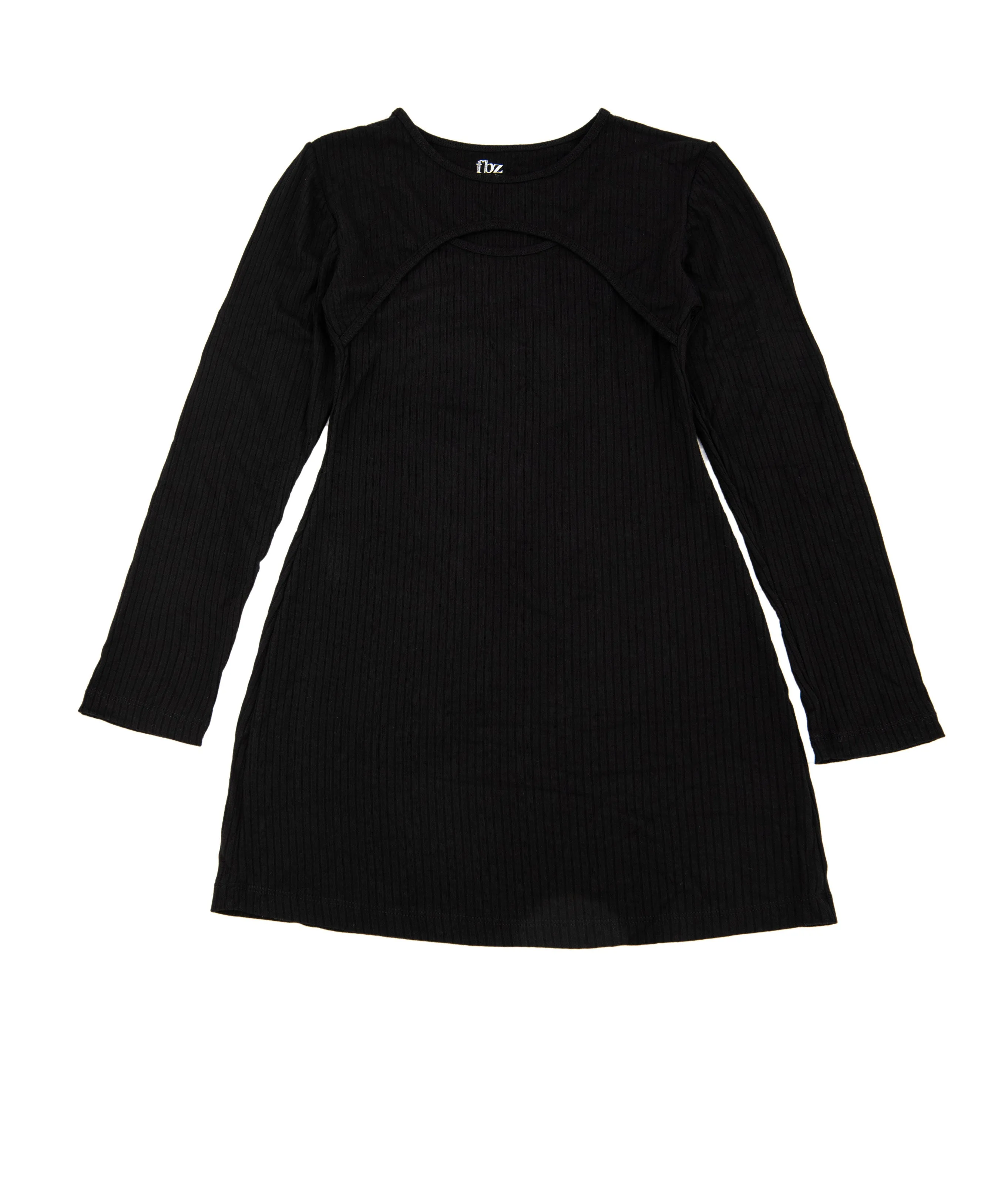 FBZ Girls Open Neck Rib Dress