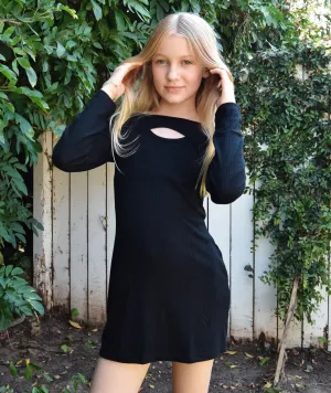 FBZ Girls Open Neck Rib Dress