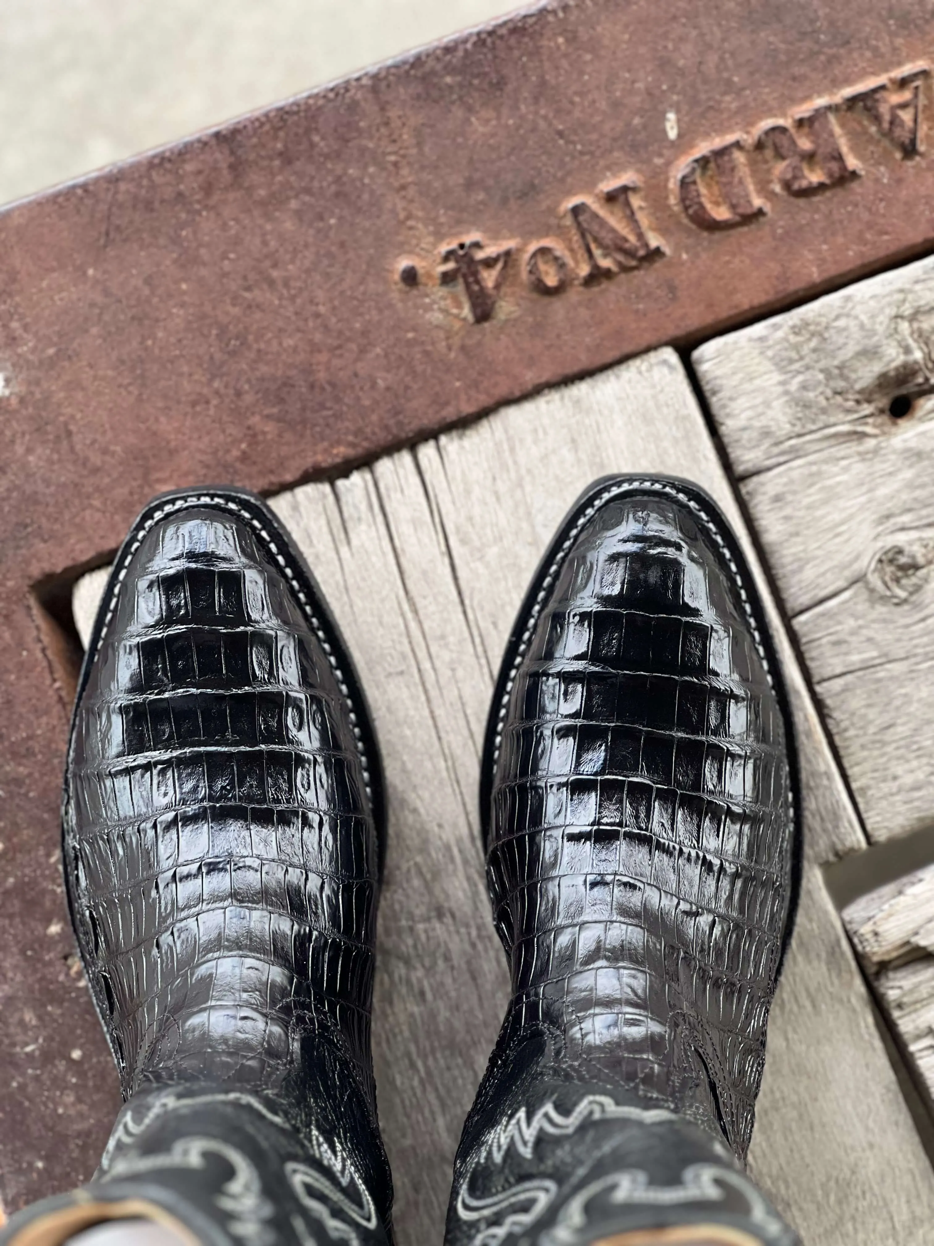 Fenoglio Boot Co. | Black Caiman Boot