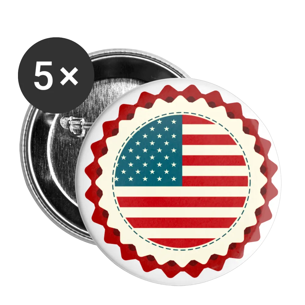 FLAG CIRCLE - Buttons large 2.2'' (5-pack)