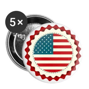 FLAG CIRCLE - Buttons large 2.2'' (5-pack)