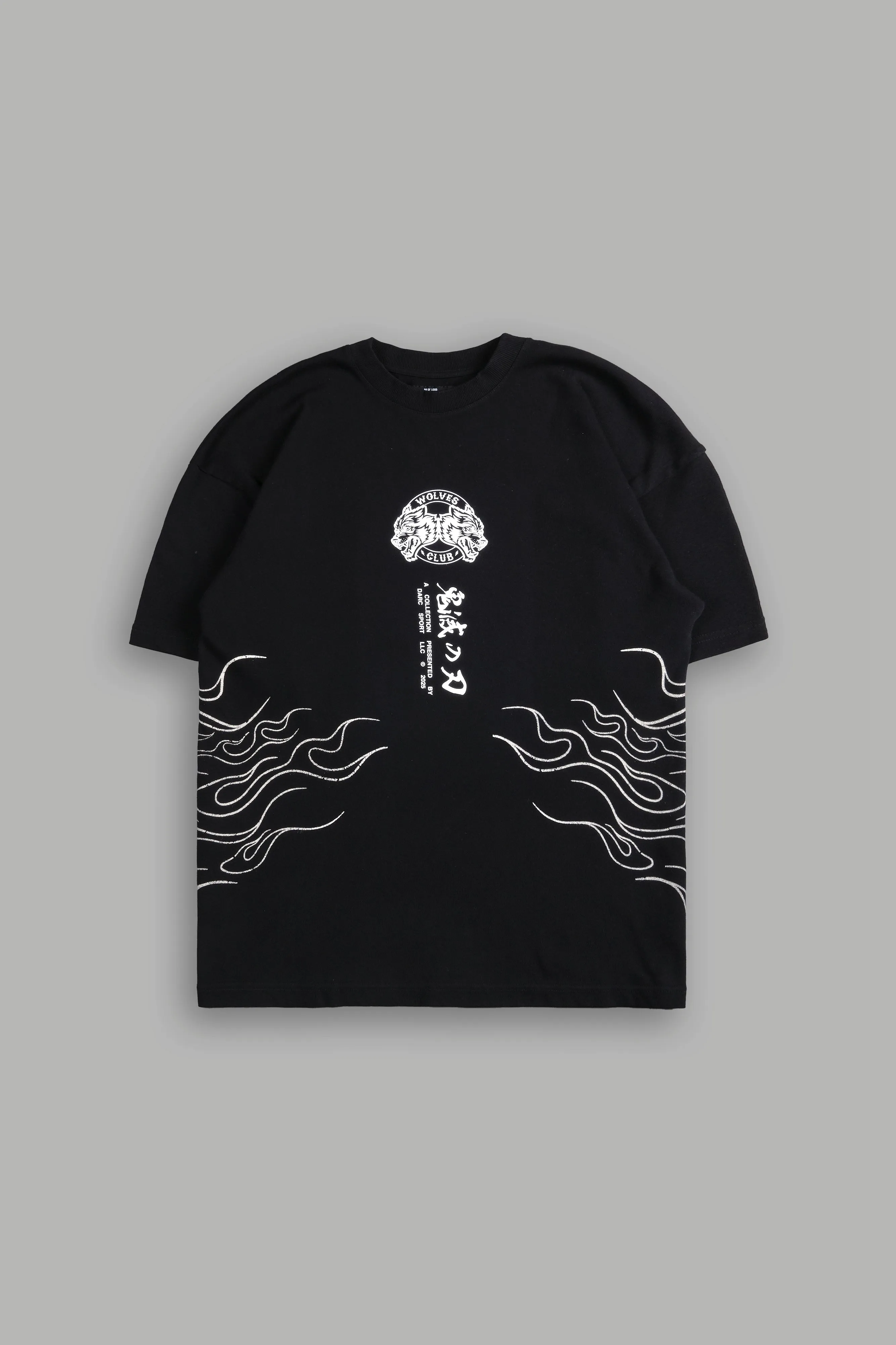 Flame Pillar "Premium" Oversized Tee in Black
