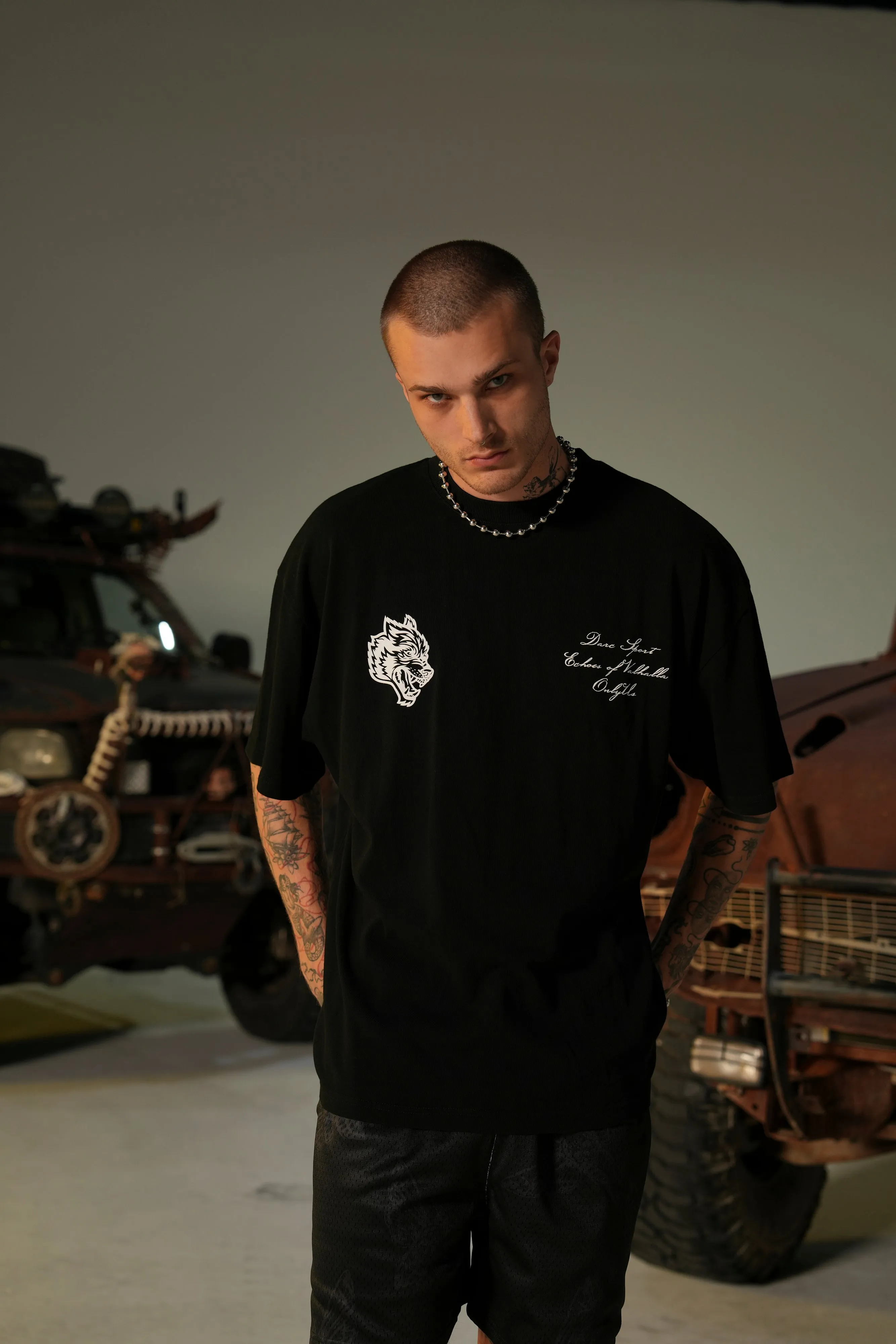 God Of Thunder "Premium" Oversized Tee in Black
