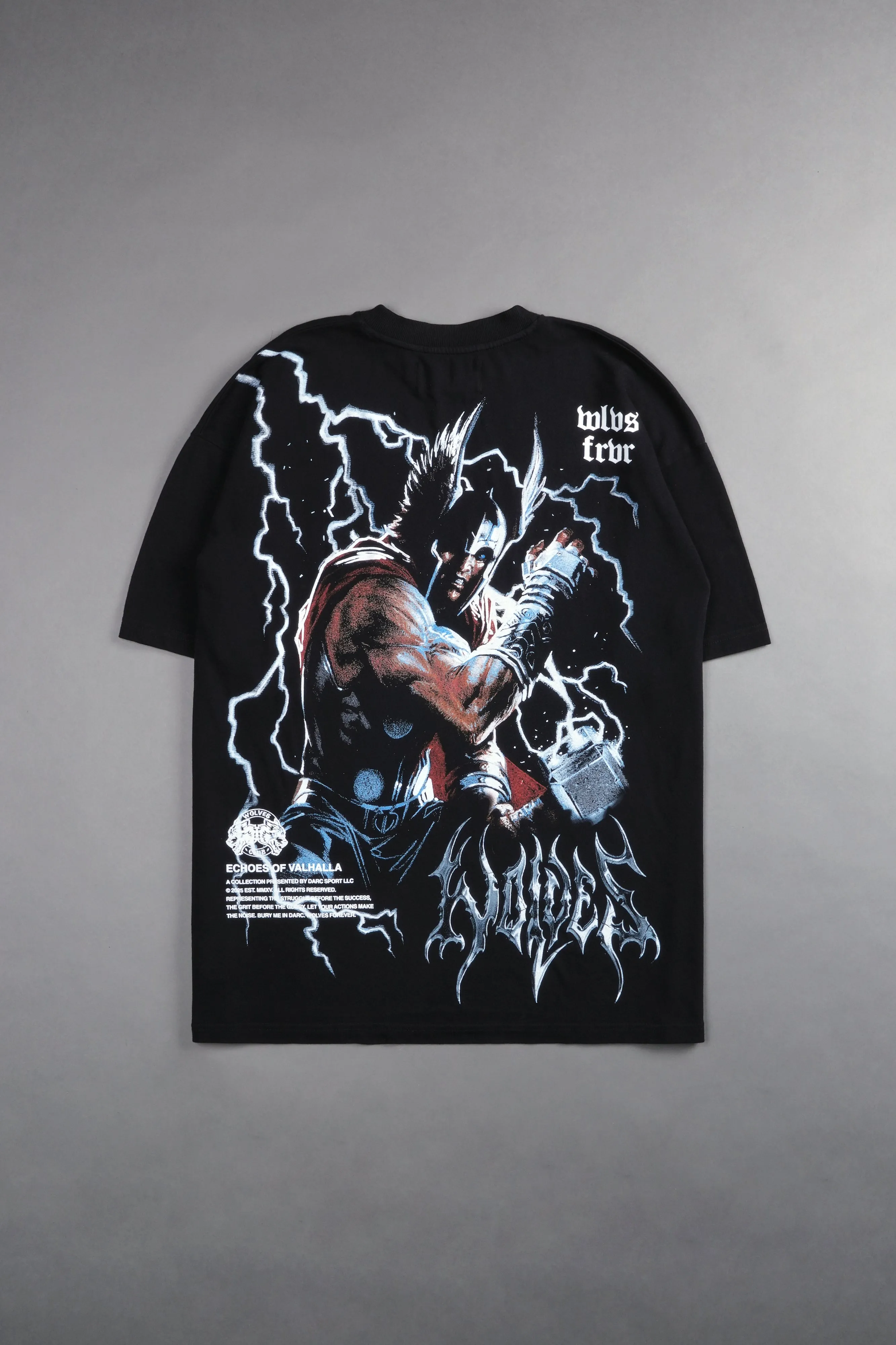 God Of Thunder "Premium" Oversized Tee in Black