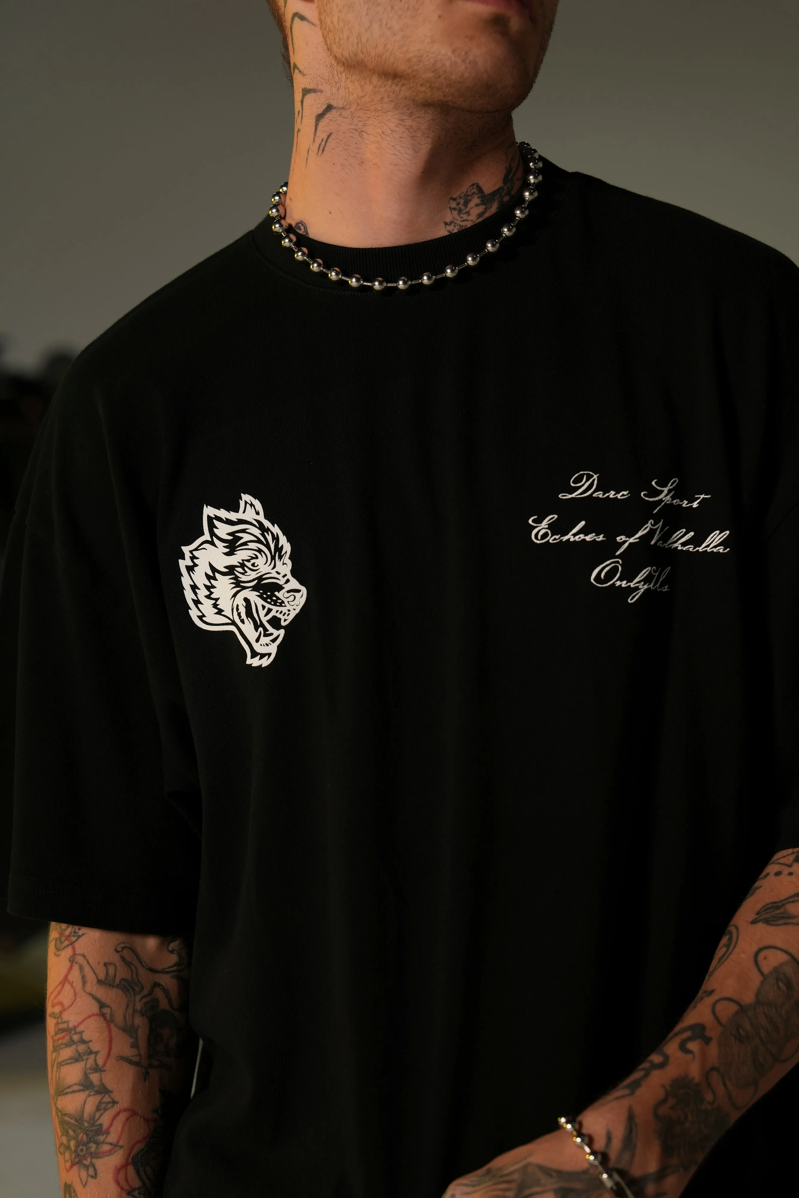 God Of Thunder "Premium" Oversized Tee in Black