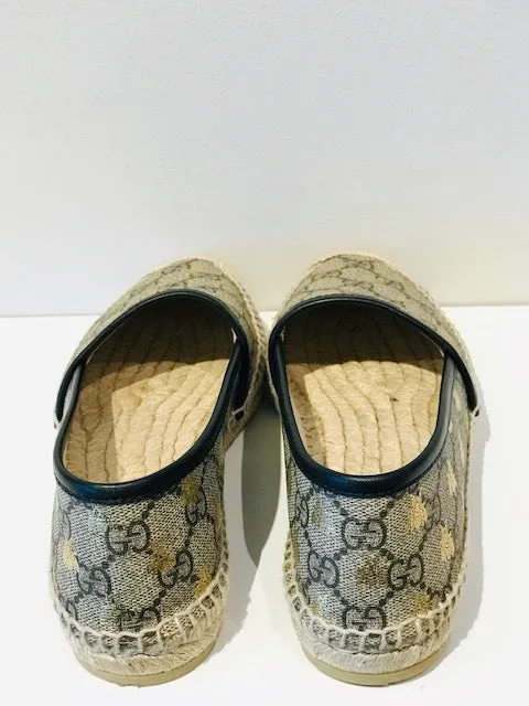 Gucci Flat Pilar GG Espadrille With Bees