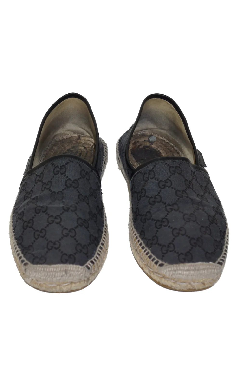 GUCCI GG Logo Monogram Black Espadrilles