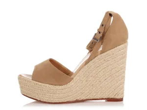 Hermès Brown Suede Wedge Espadrilles