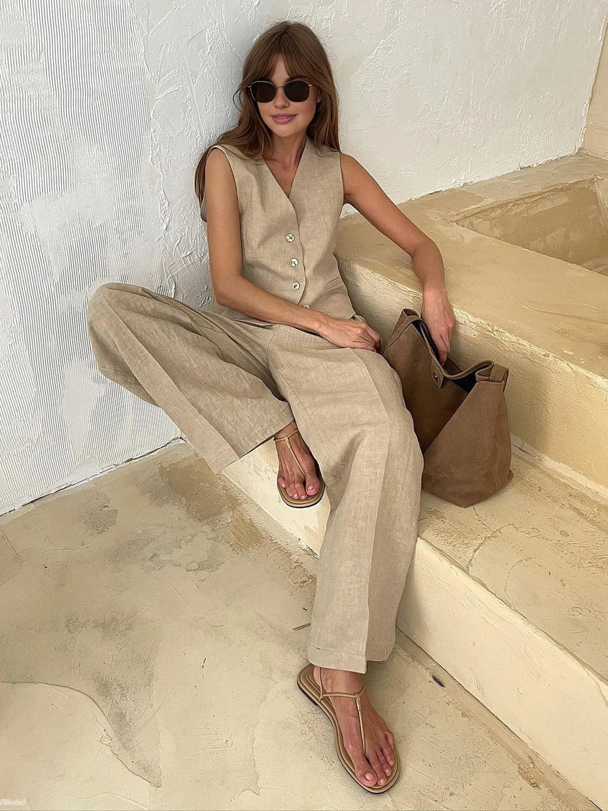 Ivyshape | All-Day Comfort Cotton Jumpsuit Set