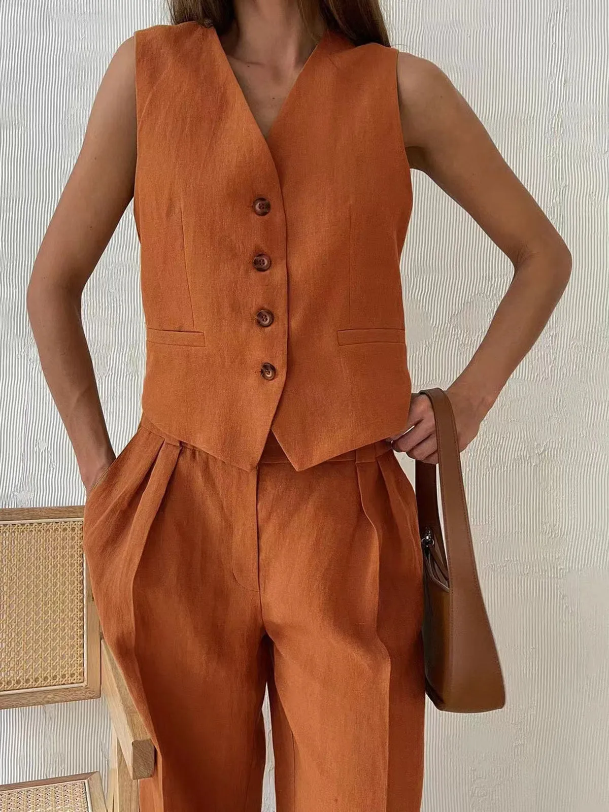 Ivyshape | All-Day Comfort Cotton Jumpsuit Set