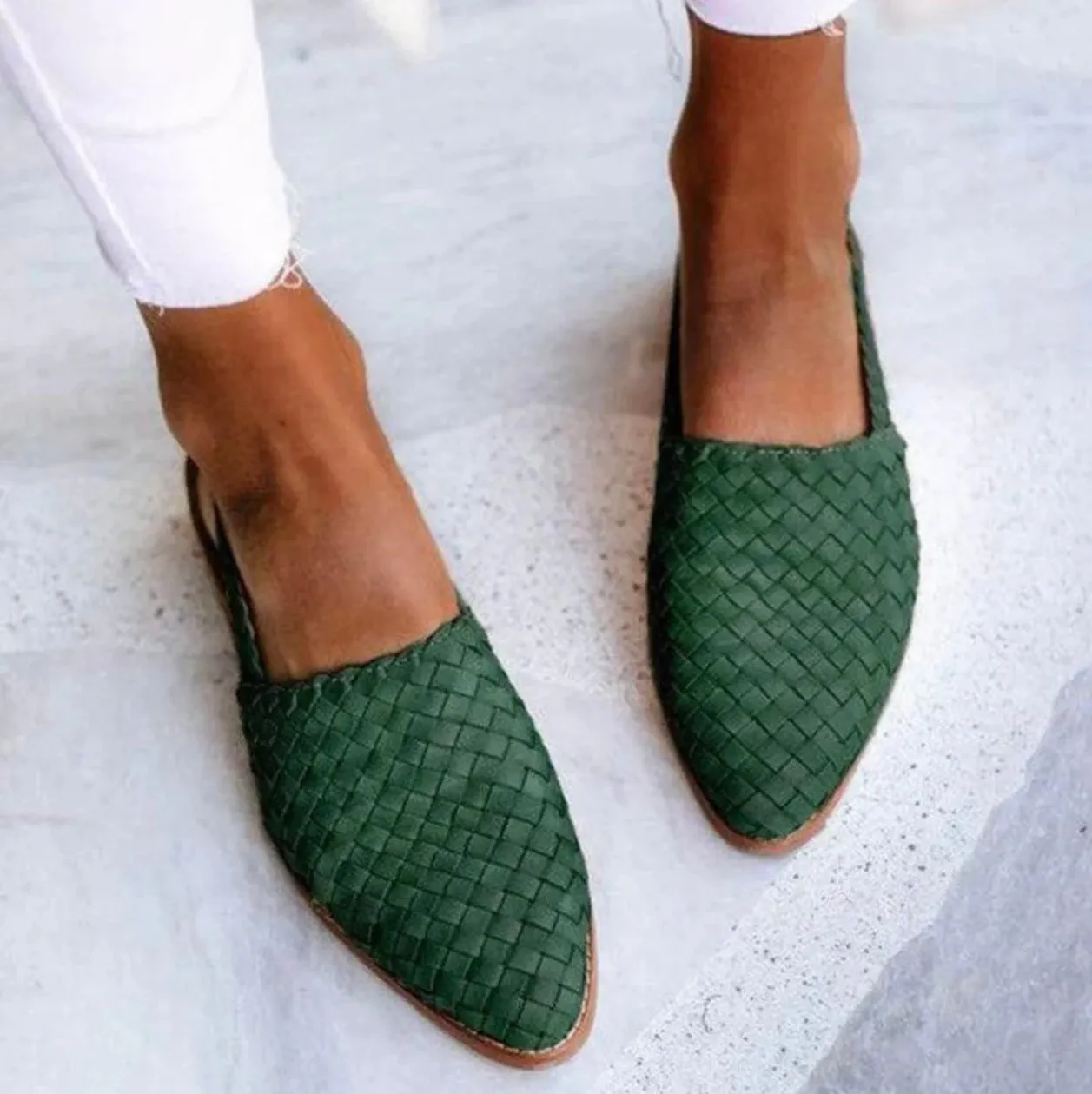 JOANNE  WOVEN SLINGBACK FLATS