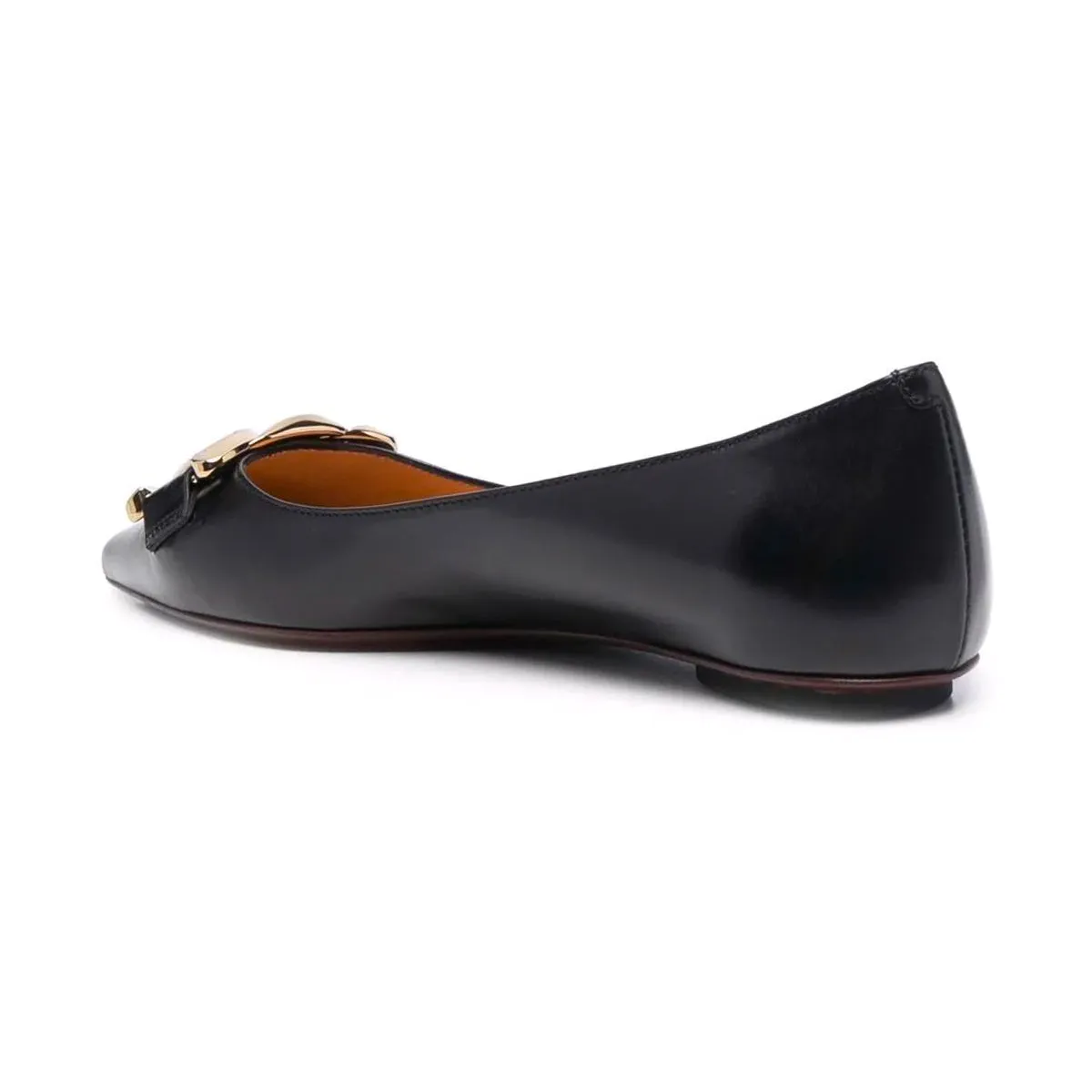 Kate Chain Pointed Flat Pumps