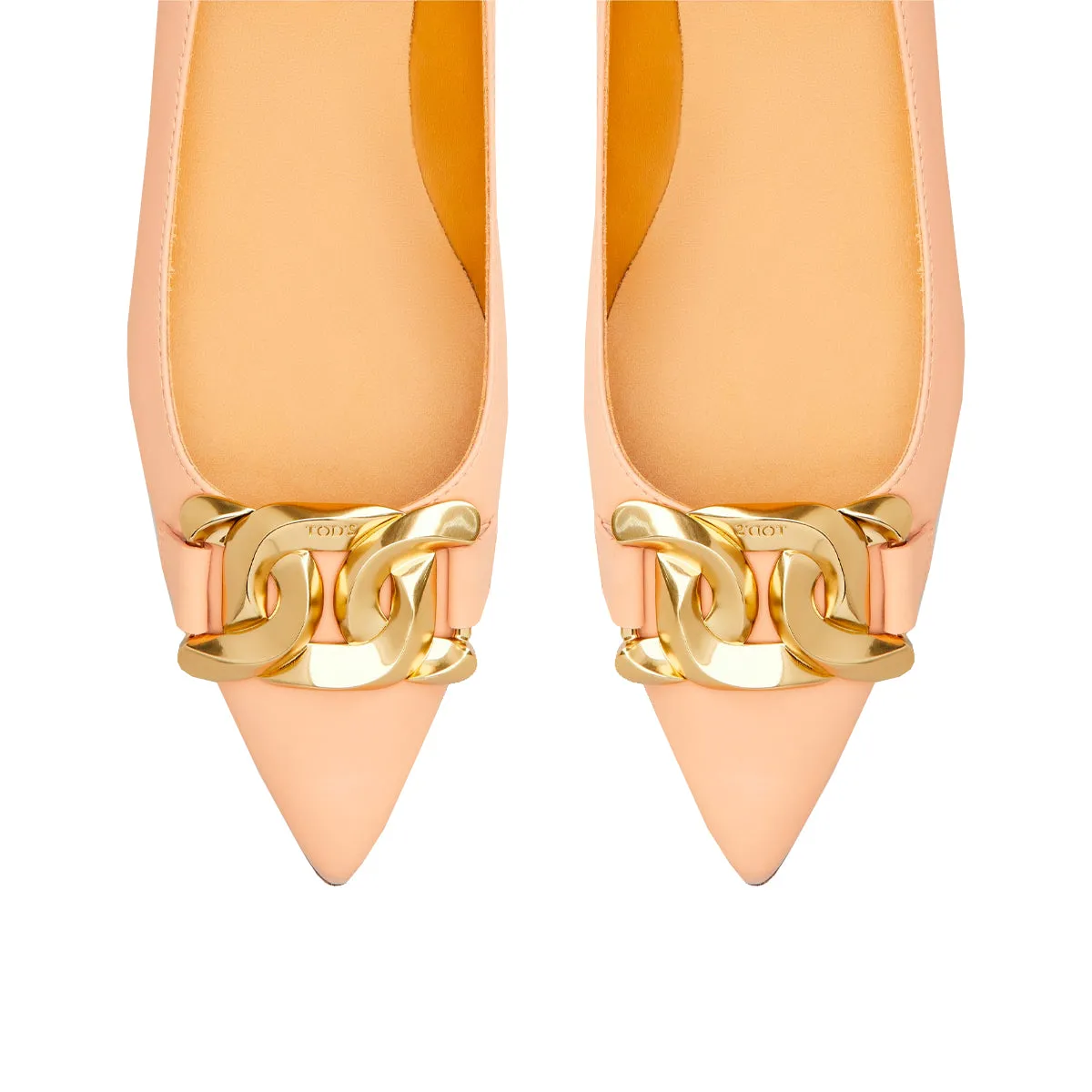 Kate Chain Pointed Flat Pumps