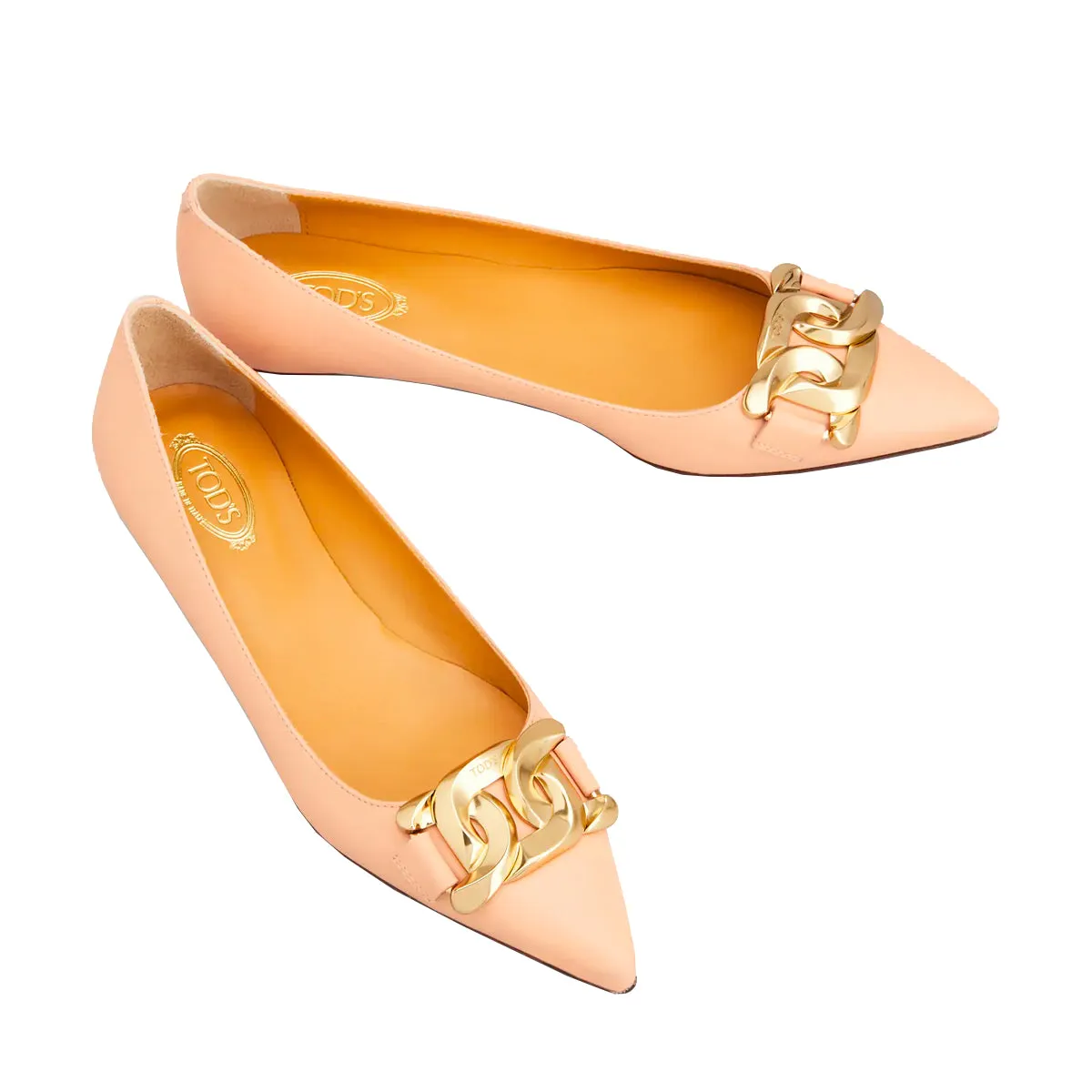 Kate Chain Pointed Flat Pumps