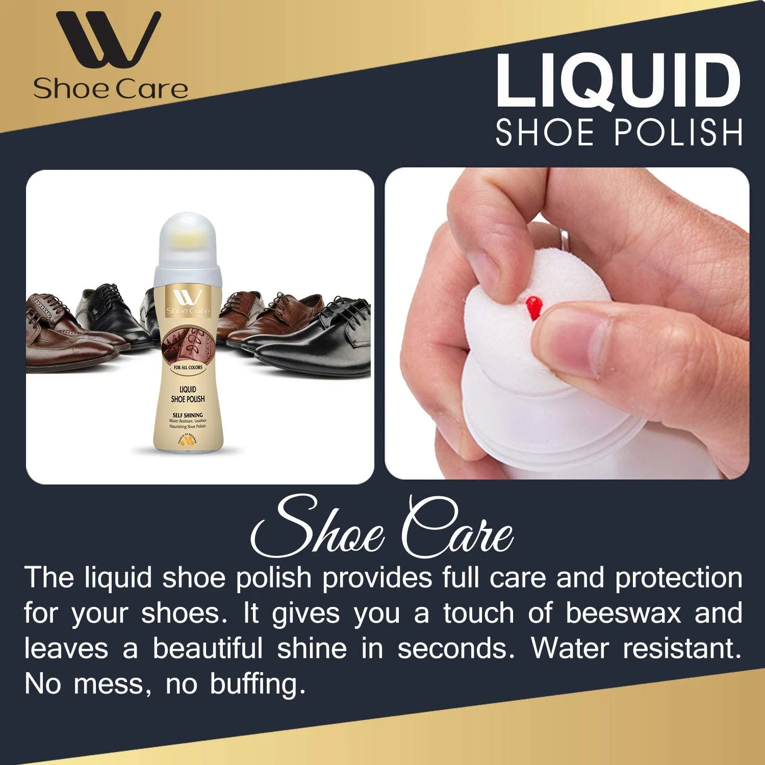 Liquid Shoe Polish Neutral | 2.53 fl oz | WBM SHOE CARE